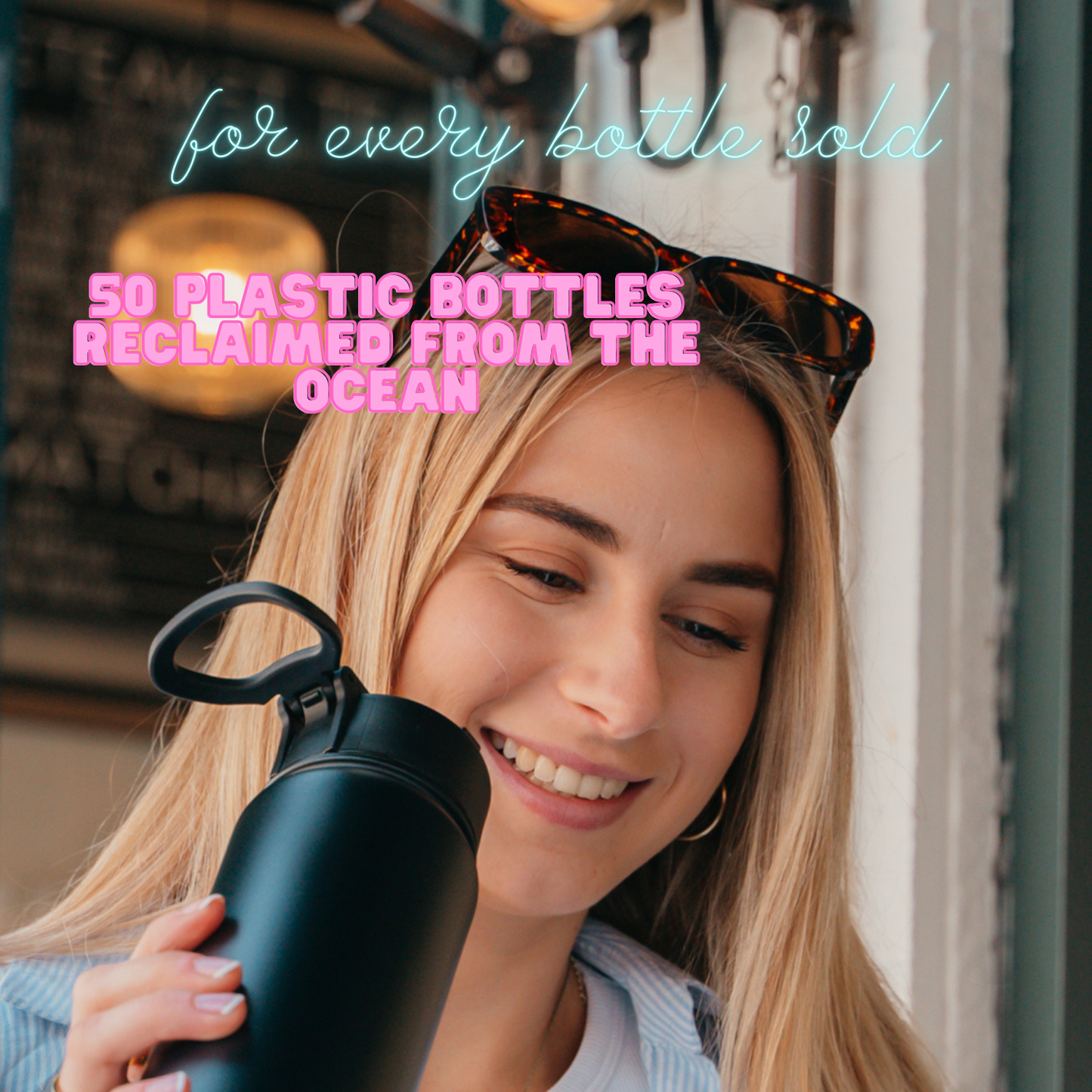 Insulated Water Bottle 700ml Leakproof Straw Cap Stainless Steel BPA-Free | Vamp Black | BOTL | BPA-free plastic-free kids bottle UK