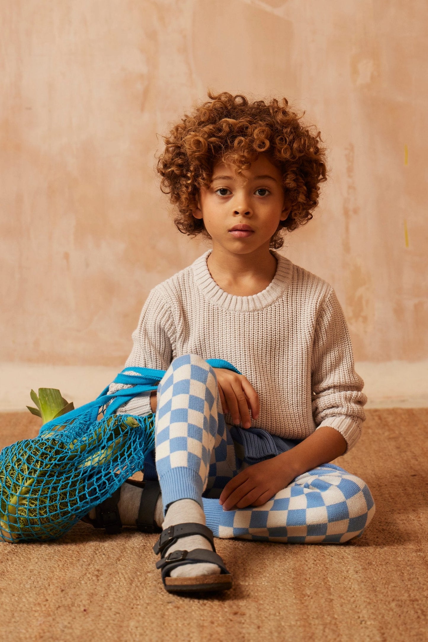 Boys Fisherman Jumper | Chalk by MIKA & MILO, organic cotton, vetted by KIDDYKIND