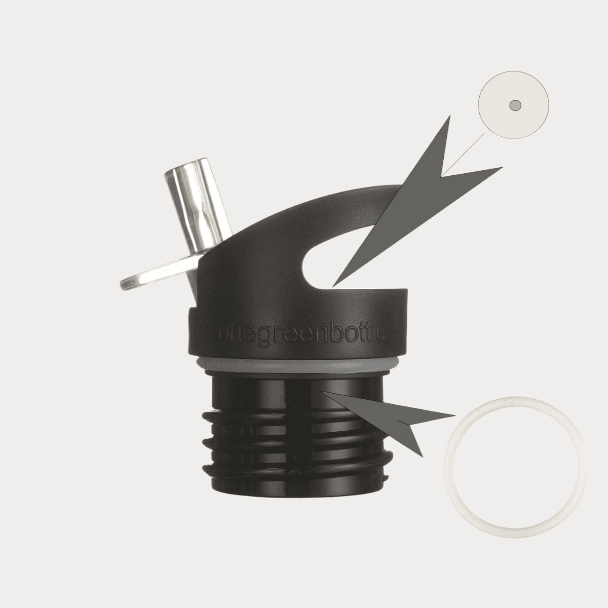 Eco kids bottle: Quench cap - Replacement Silicone seal and air valve | One Green Bottle UK