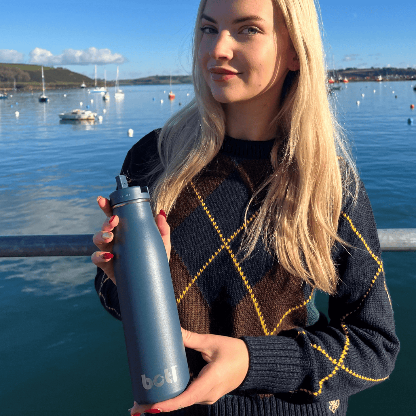 800ml Slate Evolution – stainless steel insulated bottle with straw | BPA-free plastic-free kids bottle UK