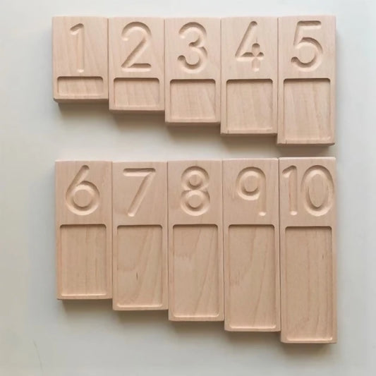 Wooden Number Counting Tray
