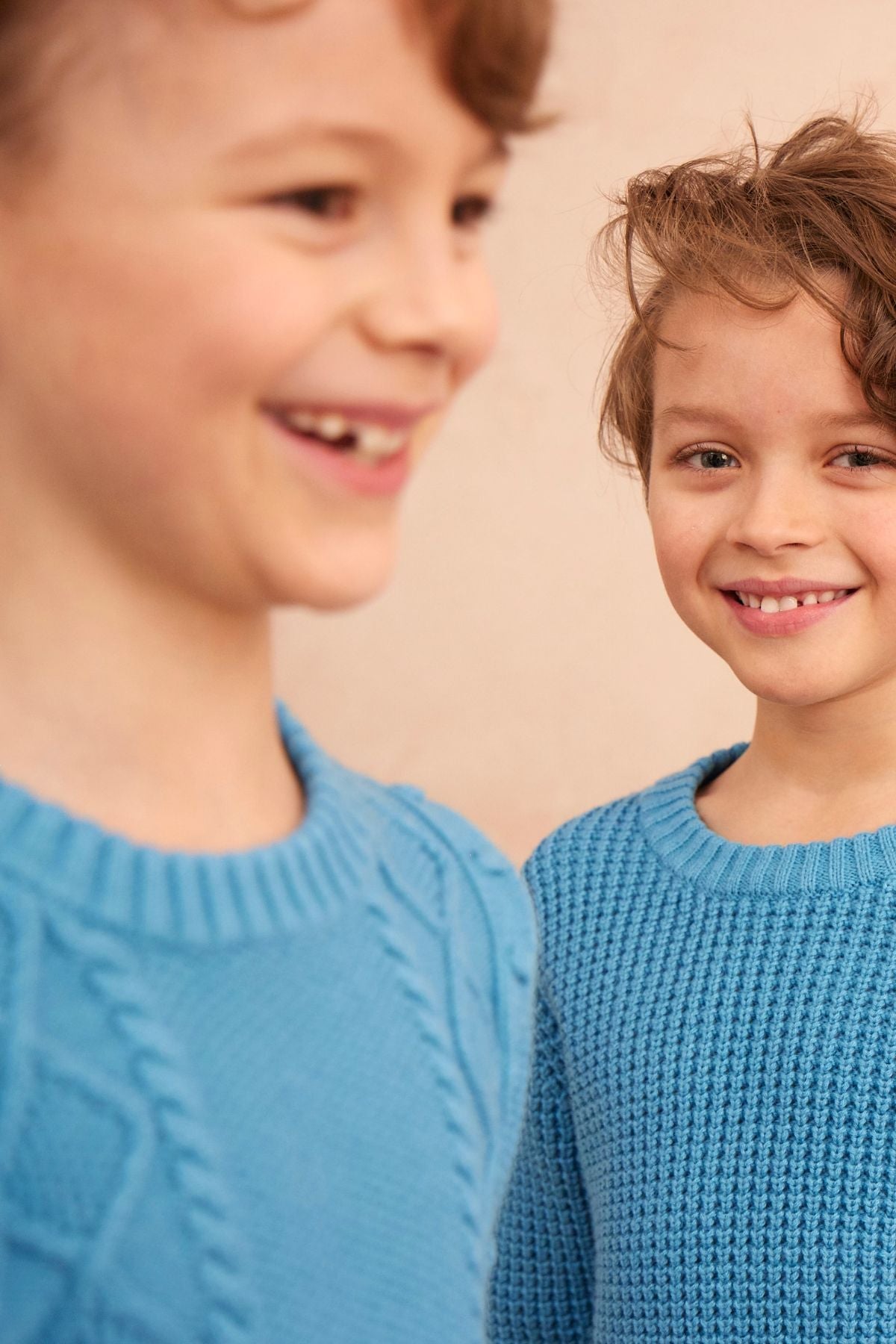 Cable Popcorn Jumper | Iceland Blue by MIKA & MILO, organic cotton, vetted by KIDDYKIND