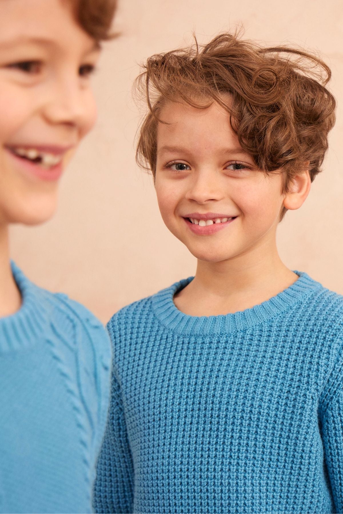 Waffle Knit Jumper | Iceland Blue by MIKA & MILO, organic cotton, vetted by KIDDYKIND