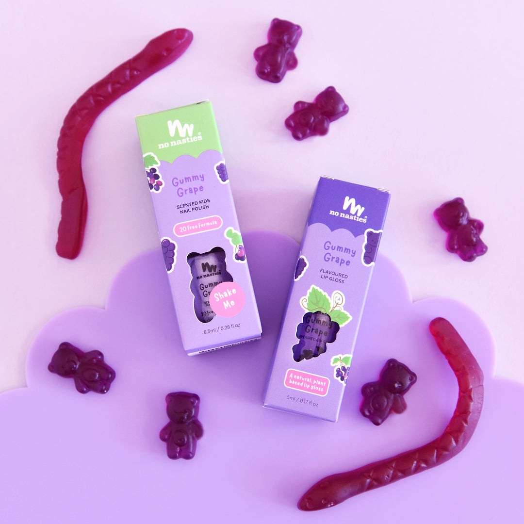 Gummy Grape Lip Gloss & Nail Polish Gift Set
