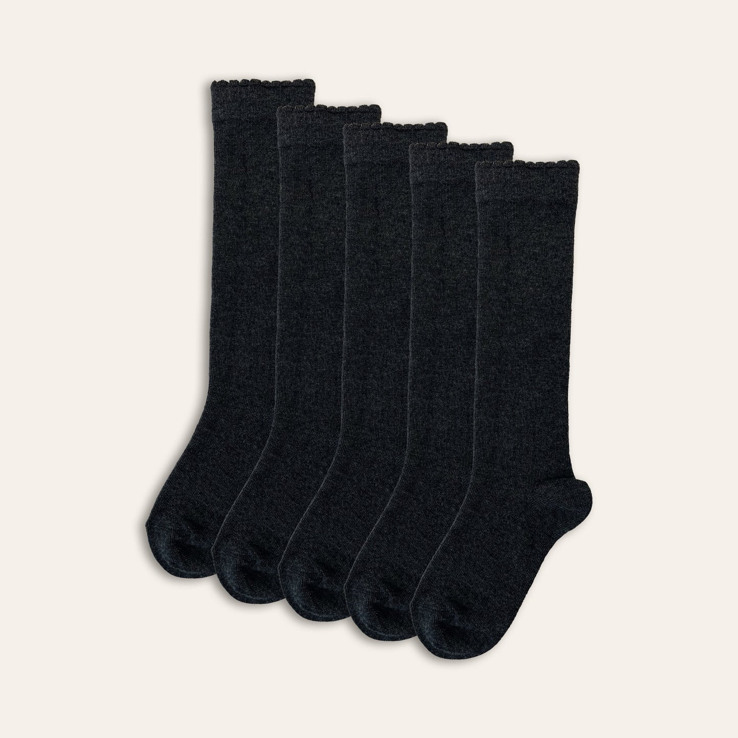 5pk Kids Bamboo Knee High Socks - Grey | soft socks for kids with eczema UK — KIDDYKIND