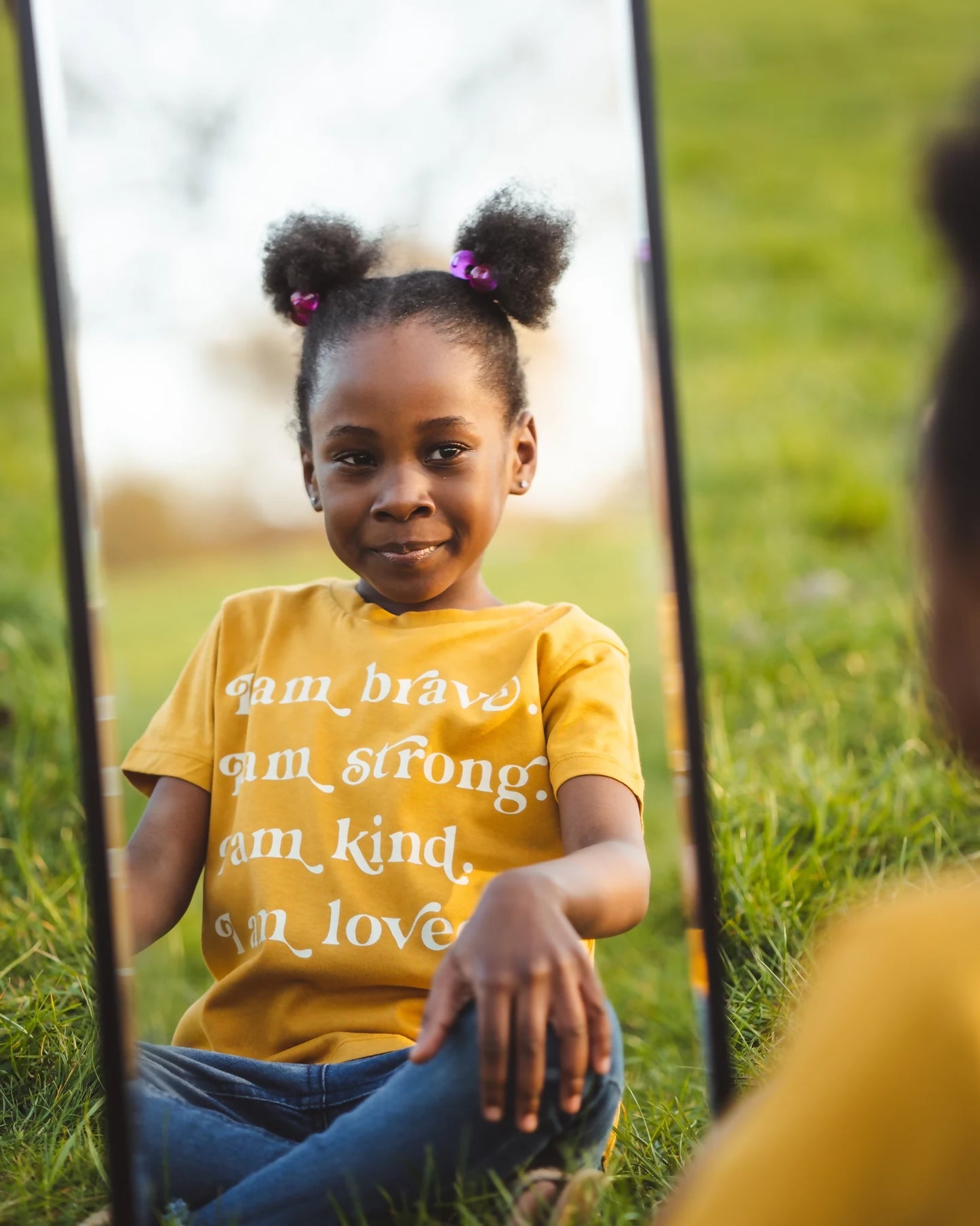 organic cotton kids t-shirt with positive self talk