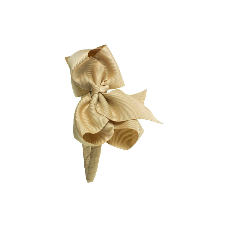 Extra Large Bow Hairband - Beige by Beatrice and Bee, vetted by KIDDYKIND
