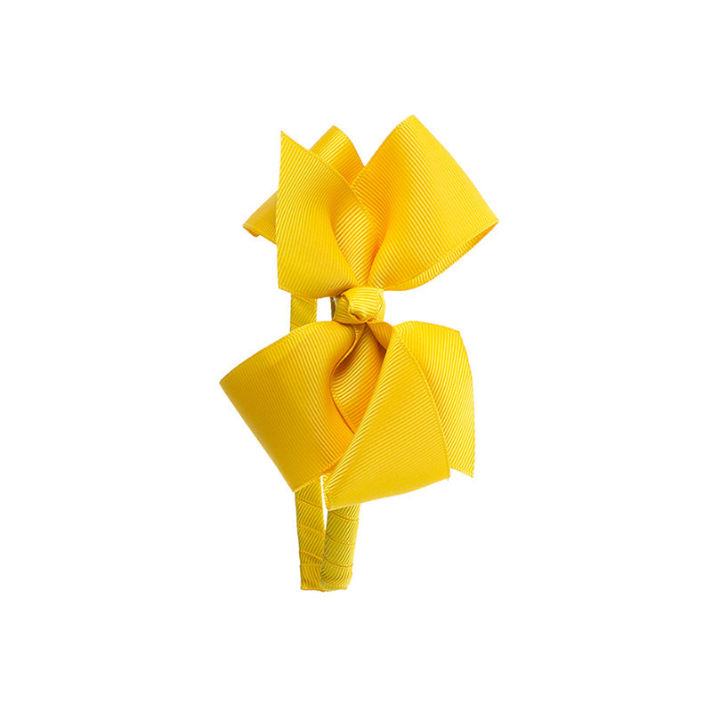 Big Bow Hairband - Mustard by Beatrice and Bee, vetted by KIDDYKIND
