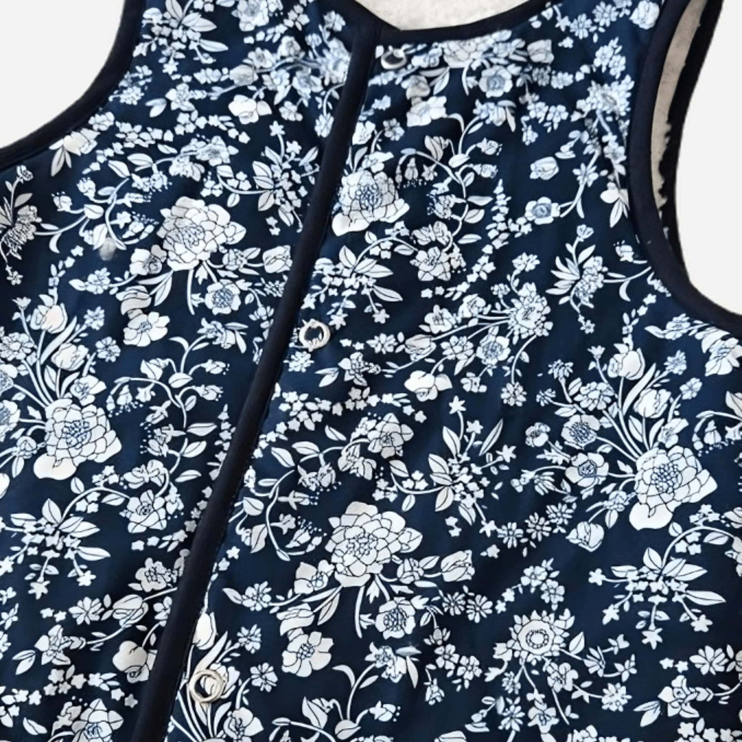 Kids Stylish Vest - Blue Himmelblomst | organic baby clothes UK — KIDDYKIND