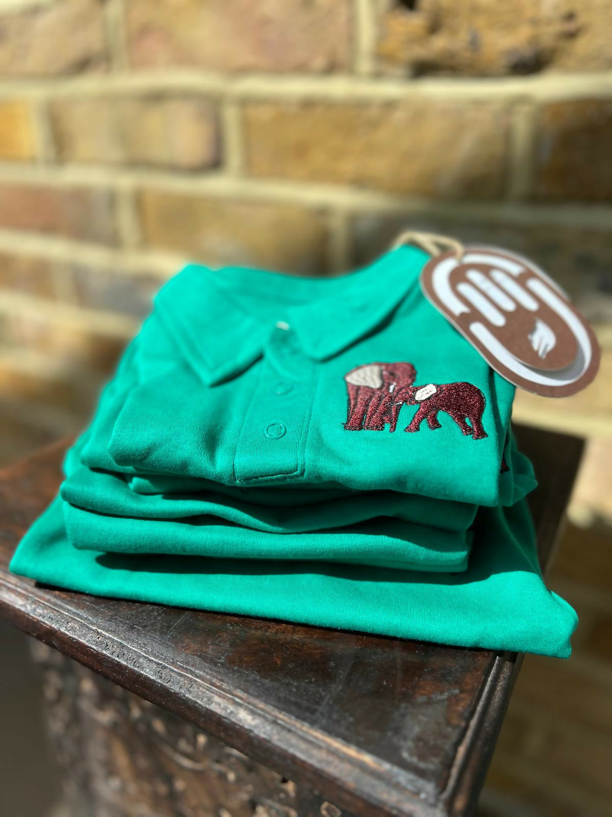 Elephant polo bodysuit | sustainable organic baby UK