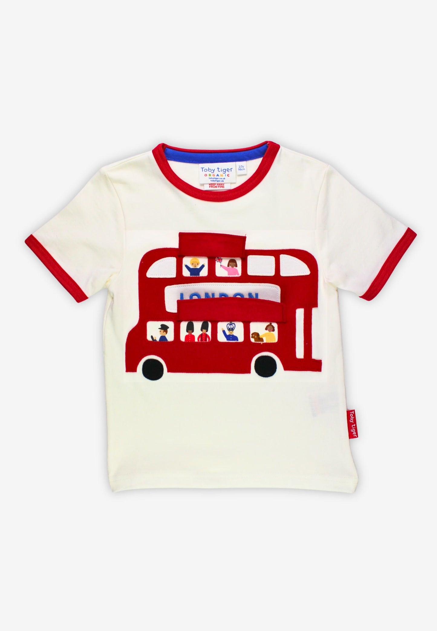 Organic London Bus Applique Short-Sleeved T-Shirt