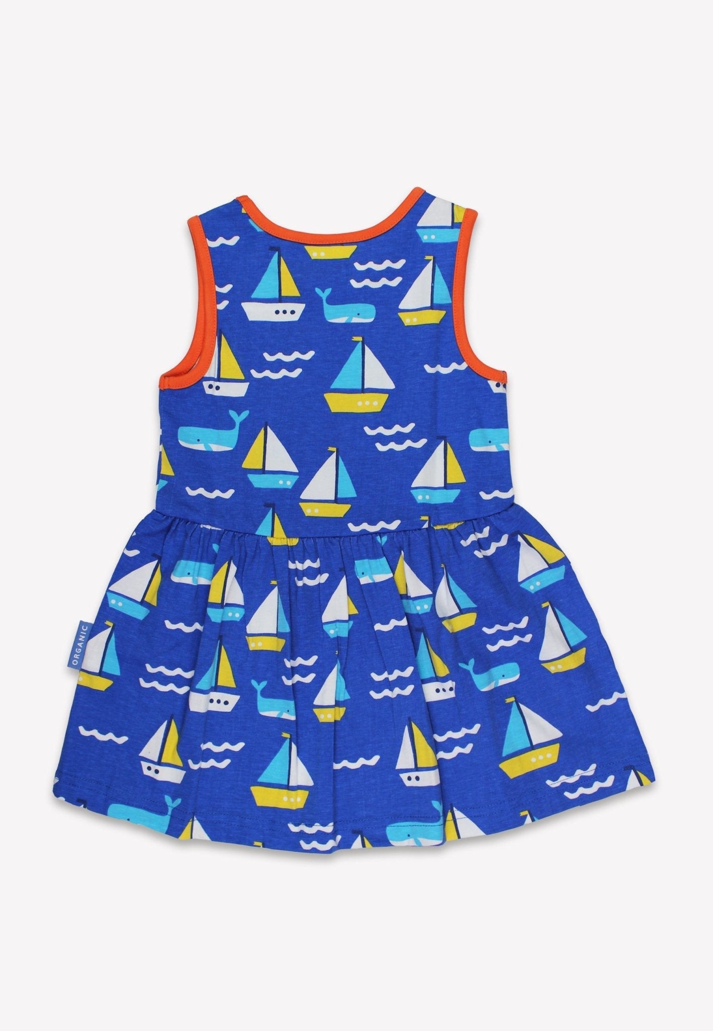 Organic St Ives Print Summer Dress by Toby Tiger, GOTS-certified, vetted by KIDDYKIND