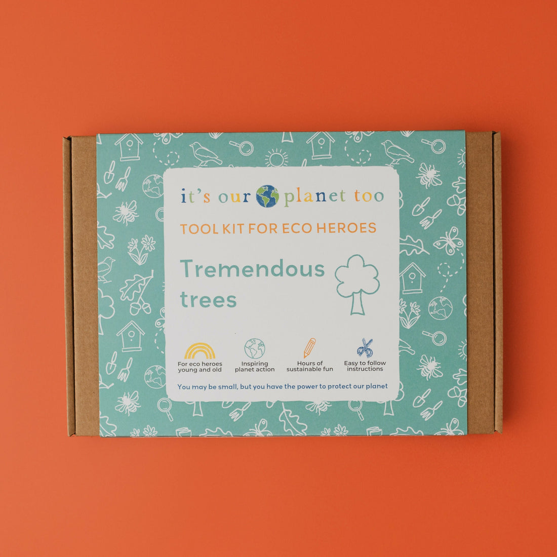 Screen-free activities for kids: Tremendous Trees eco activity kit by It's Our Planet Too for autumn half-term nature play