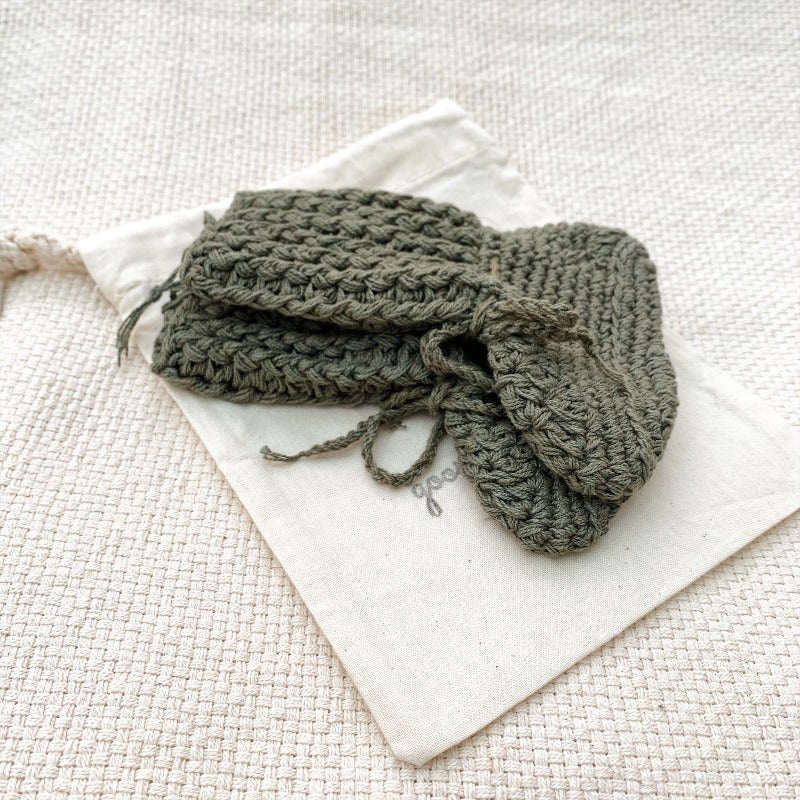 Organic cotton long length baby booties
