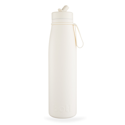 Eco kids bottle: 500ml Stainless Steel Insulated Bottle with Leakproof Straw Cap | BOTL | Milk | One Green Bottle UK