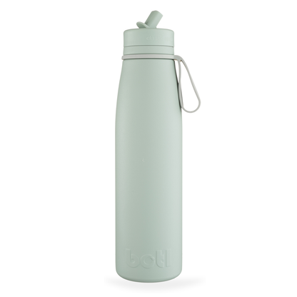 Eco kids bottle: 800ml Stainless Steel Insulated Bottle With Straw, Screw Cap & Brush | Evolution V2 | BOTL | One Green Bottle UK