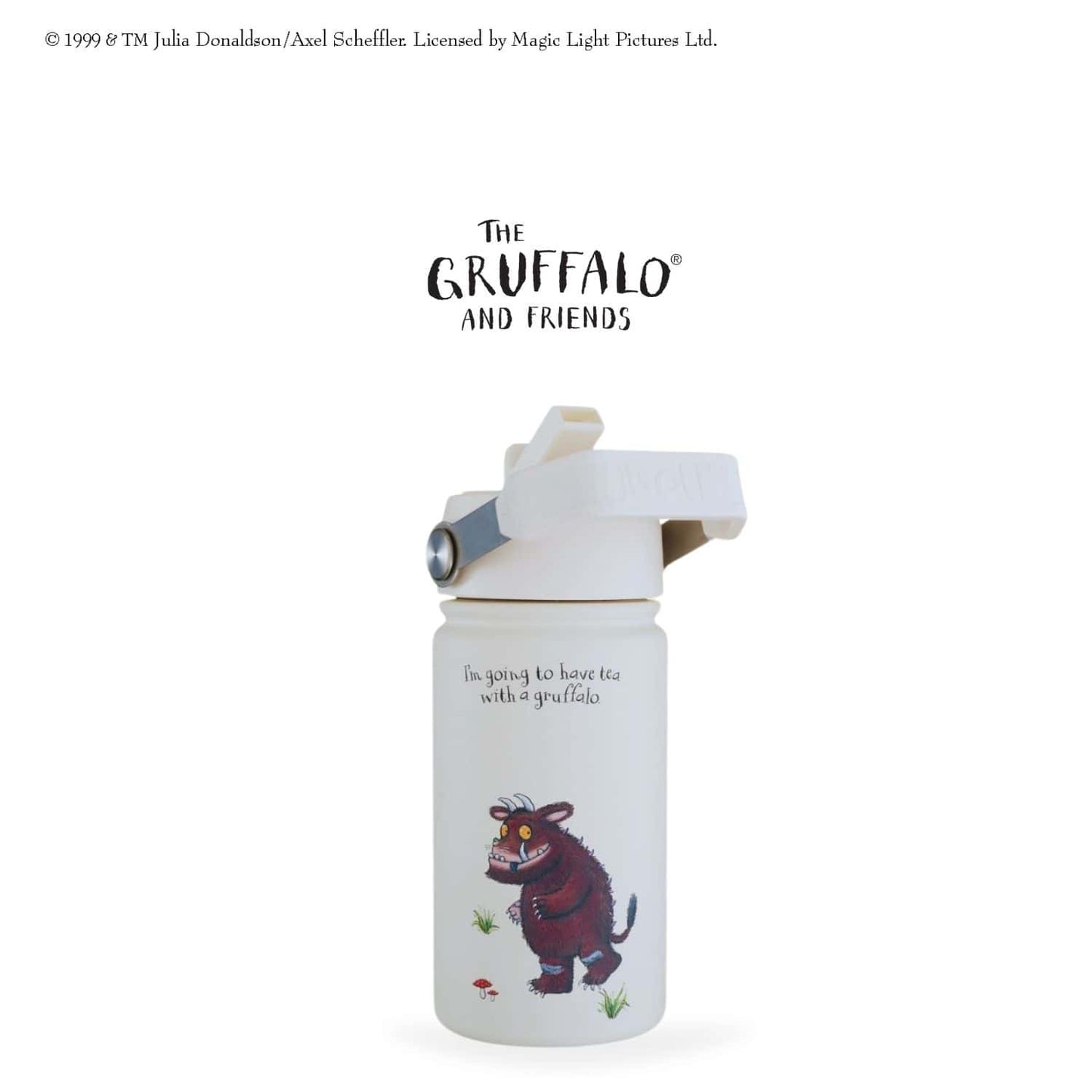 Eco kids bottle: 400ml Epic Gruffalo Stainless Steel Kids Water Bottle | Cream | BOTL | One Green Bottle UK