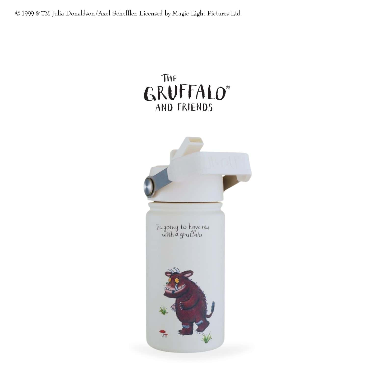 Eco kids bottle: 400ml Epic Gruffalo Stainless Steel Kids Water Bottle | Cream | BOTL | One Green Bottle UK