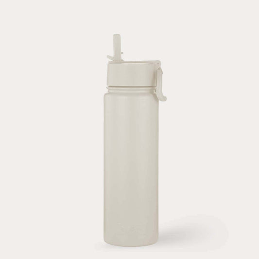 Sustainable kids bottle: Insulated Water Bottle 700ml Leakproof Straw Cap Stainless Steel BPA-Free | Mushroom Grey | BOTL | KIDDYKIND