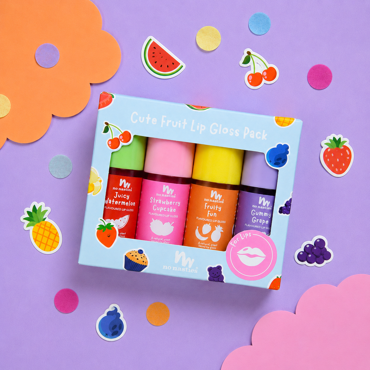 Kids Lip Gloss Gift Set – 4 Flavours