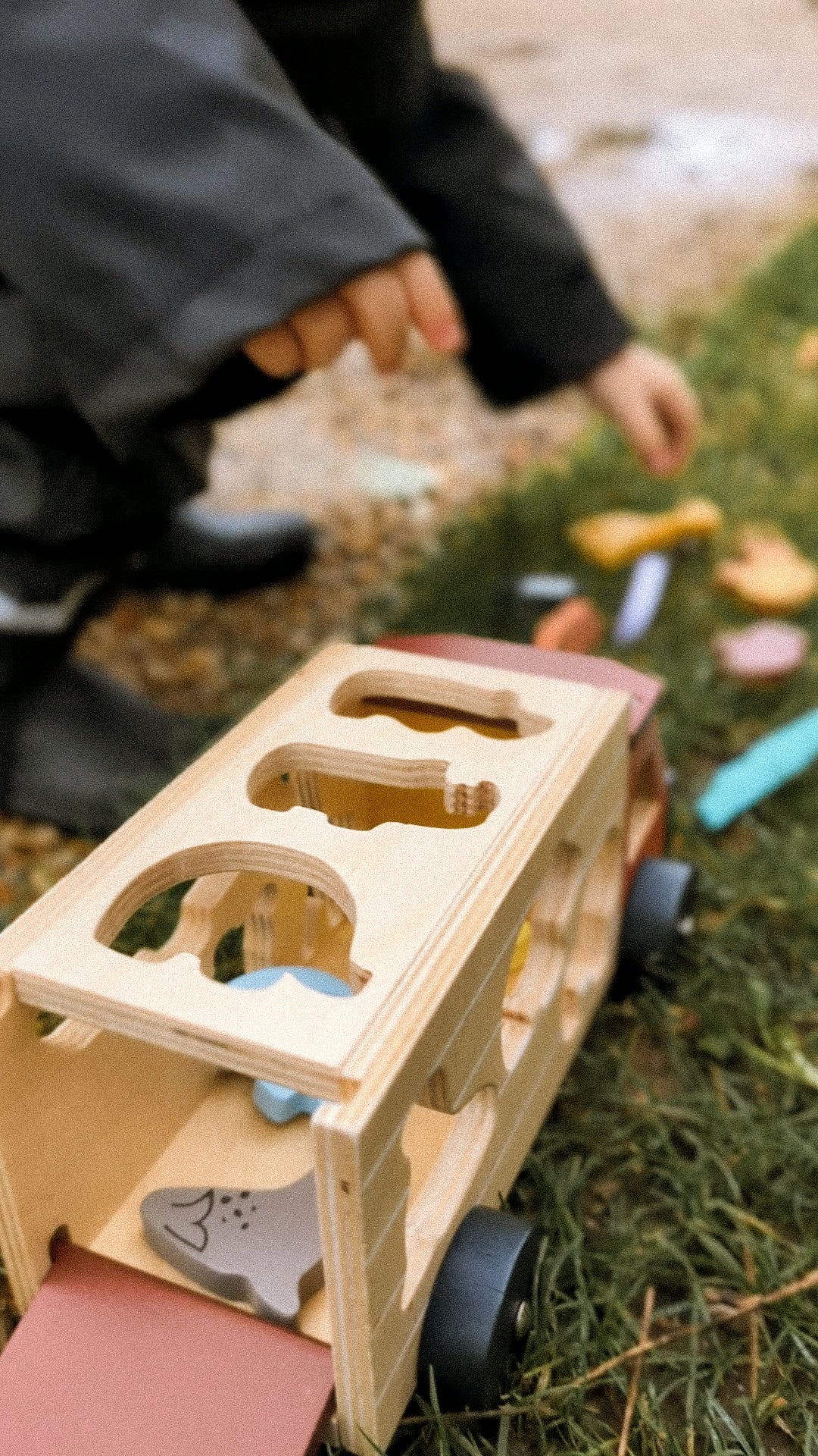 Sustainable Montessori toy: Shape Sorting Safari Truck | KIDDYKIND
