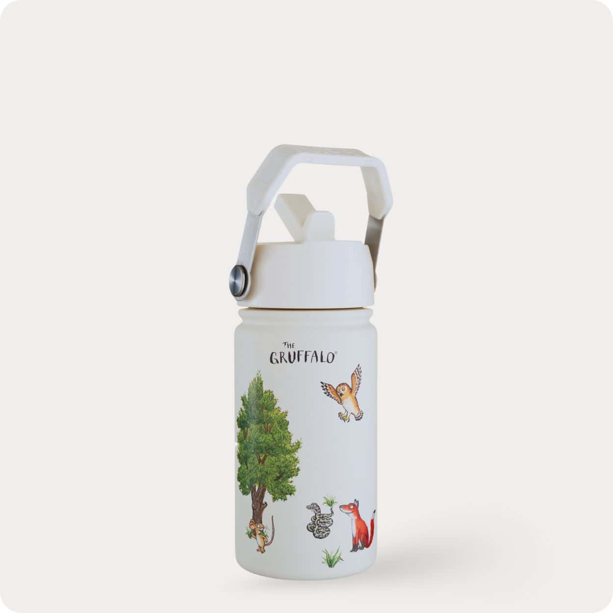 Eco kids bottle: 400ml Epic Gruffalo Stainless Steel Kids Water Bottle | Cream | BOTL | One Green Bottle UK
