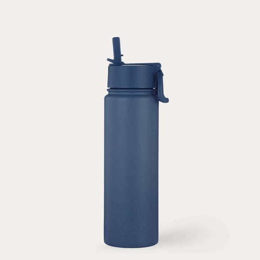 Eco kids bottle: Insulated Water Bottle 700ml Leakproof Straw Cap Stainless Steel BPA-Free | Prince Blue | BOTL | One Green Bottle UK