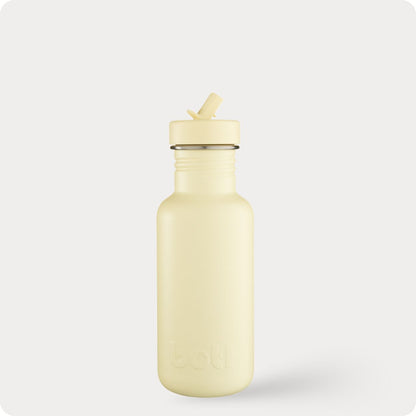 Eco kids bottle: 500ml Lightweight Stainless Steel - Not Insulated With Straw Cap | BOTL | One Green Bottle UK