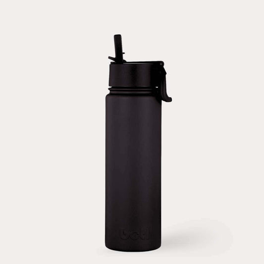 Insulated Water Bottle 700ml Leakproof Straw Cap Stainless Steel BPA-Free | Vamp Black | BOTL | BPA-free plastic-free kids bottle UK