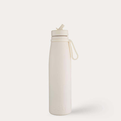 Eco kids bottle: 500ml Stainless Steel Insulated Bottle with Leakproof Straw Cap | BOTL | Milk | One Green Bottle UK