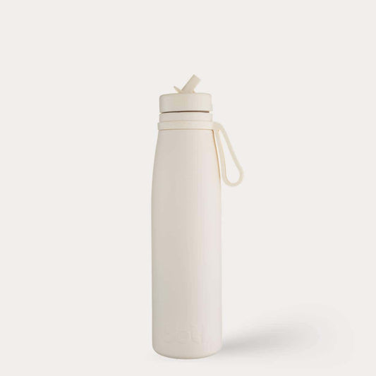 Eco kids bottle: 500ml Stainless Steel Insulated Bottle with Leakproof Straw Cap | BOTL | Milk | One Green Bottle UK