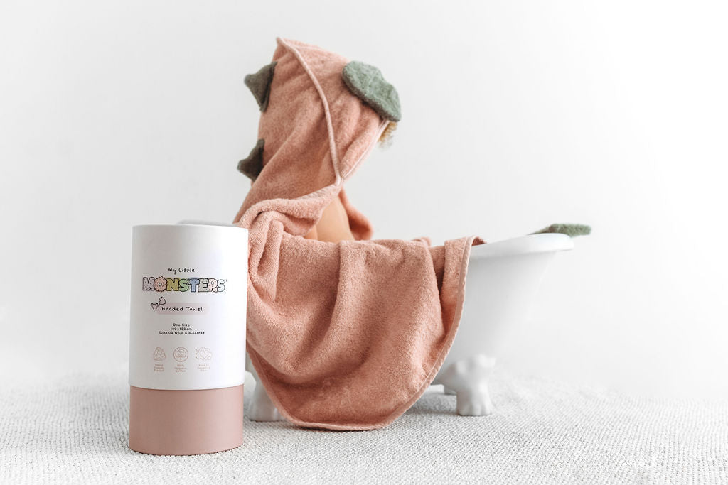 100% Organic Baby Hooded Towel (With Bow)