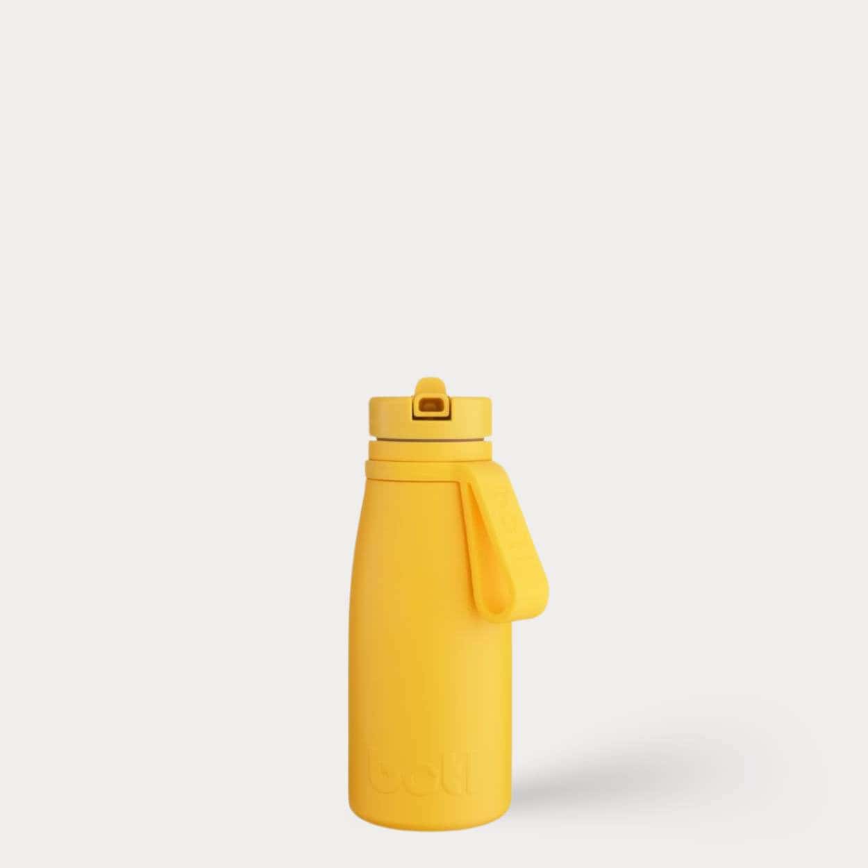 Sustainable kids bottle: 350ml Stainless Steel Insulated Bottle With Straw | Butter Yellow | BOTL | KIDDYKIND