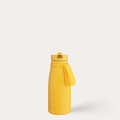 Sustainable kids bottle: 350ml Stainless Steel Insulated Bottle With Straw | Butter Yellow | BOTL | KIDDYKIND