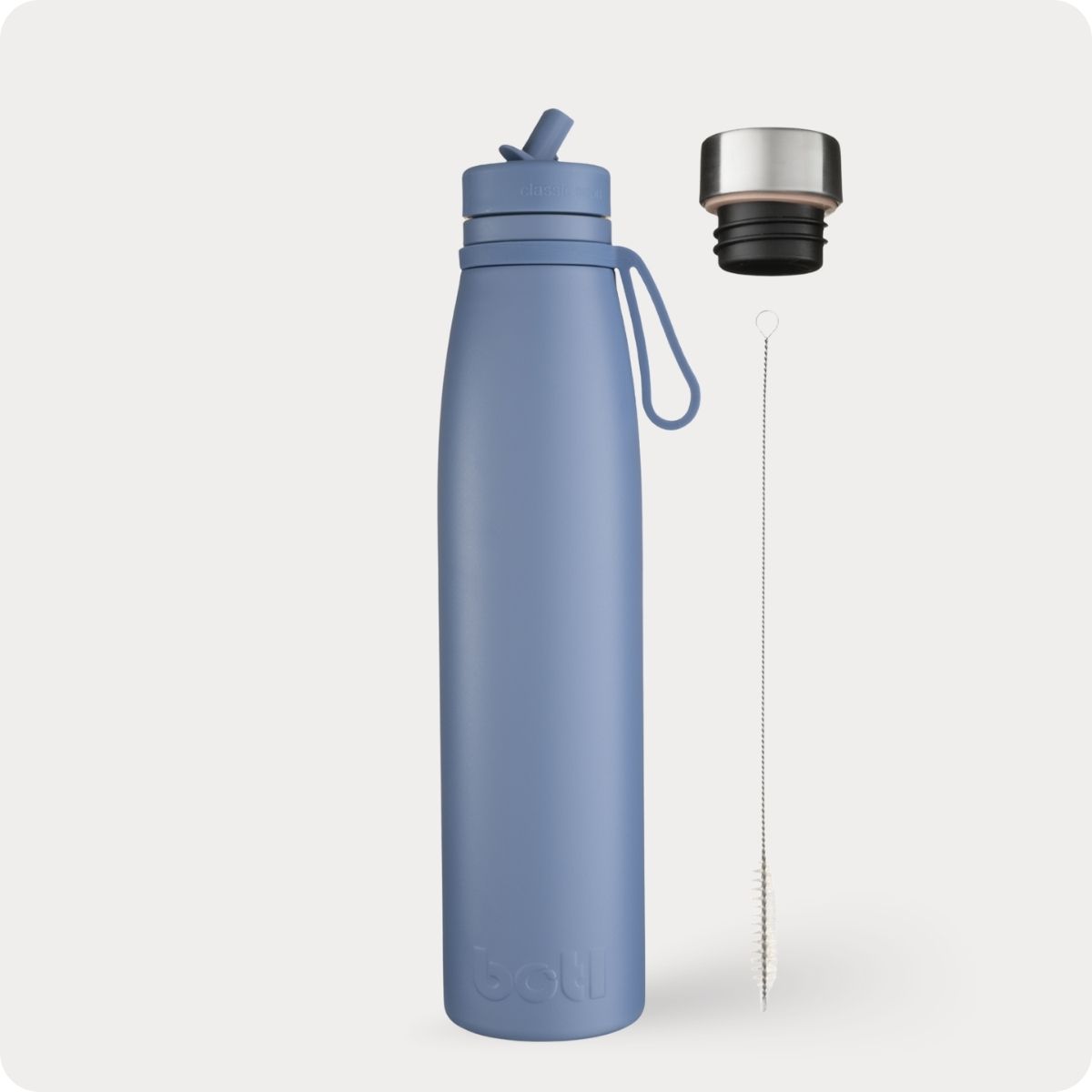 Eco kids bottle: 800ml Stainless Steel Insulated Bottle With Straw, Screw Cap & Brush | Evolution V2 | BOTL | One Green Bottle UK
