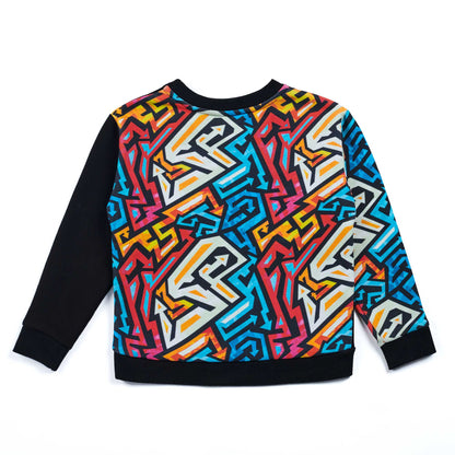 Unisex Cotton Sweatshirt Street Maze