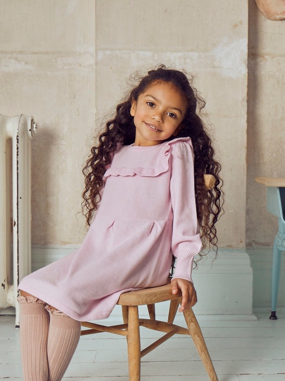 Ruffled Bib Dress| cashmere/ merino