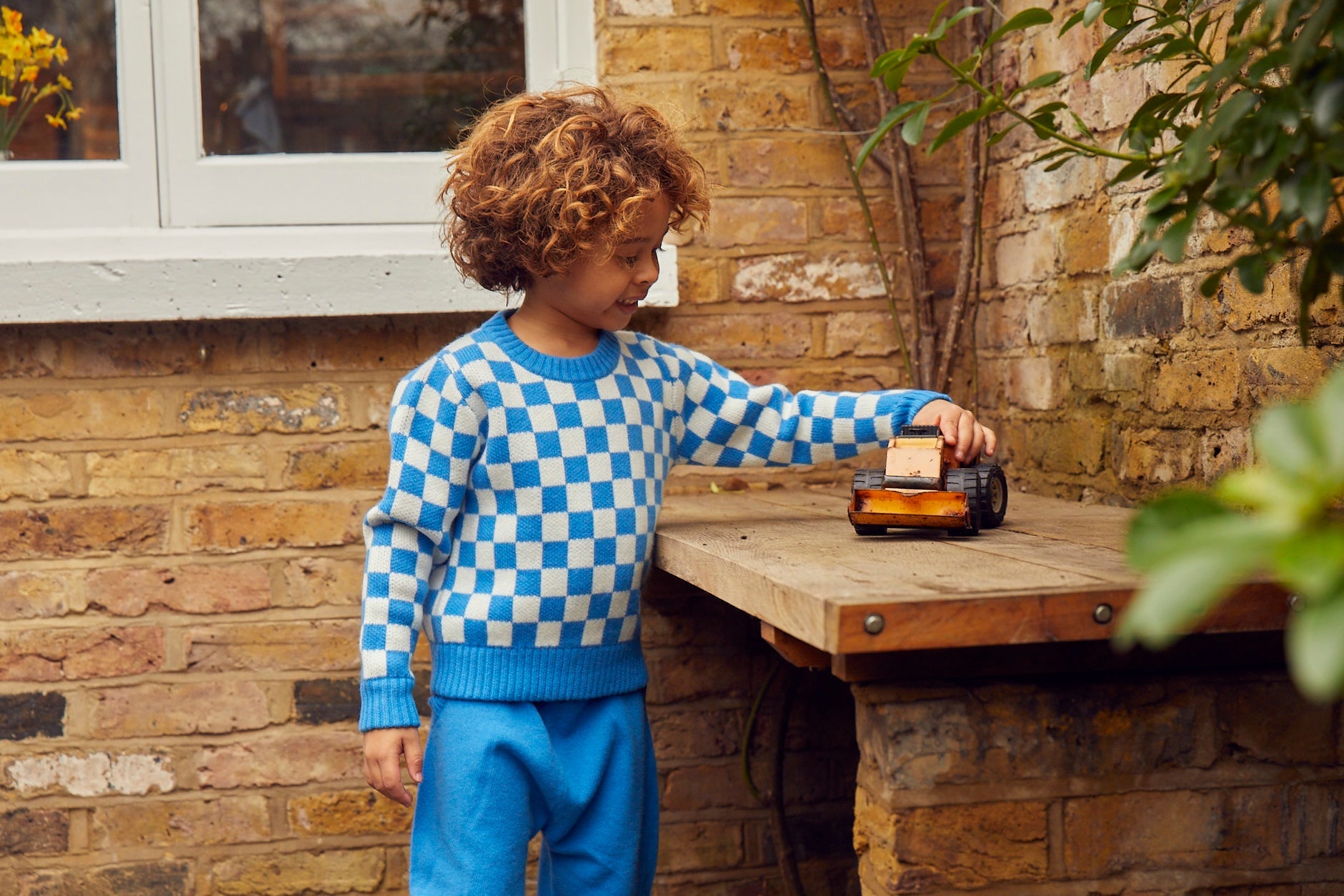 Checked Jumper | cashmere/merino