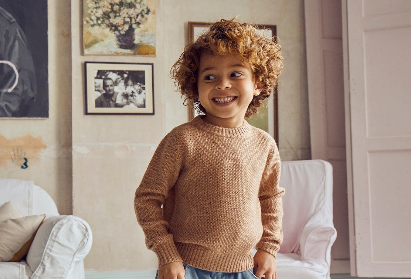 Moss Stitch Jumper | cashmere/merino