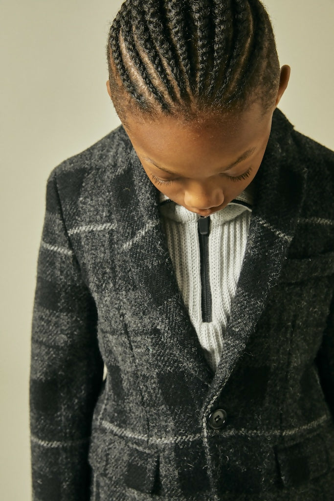 Music Maestro Tweed Blazer in Black five 