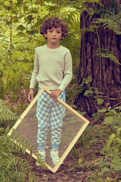 Boys Fisherman Jumper | Chalk by MIKA & MILO, organic cotton, vetted by KIDDYKIND