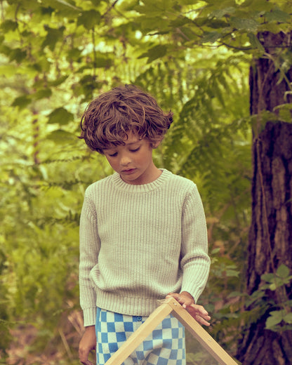 Boys Fisherman Jumper | Chalk by MIKA & MILO, organic cotton, vetted by KIDDYKIND