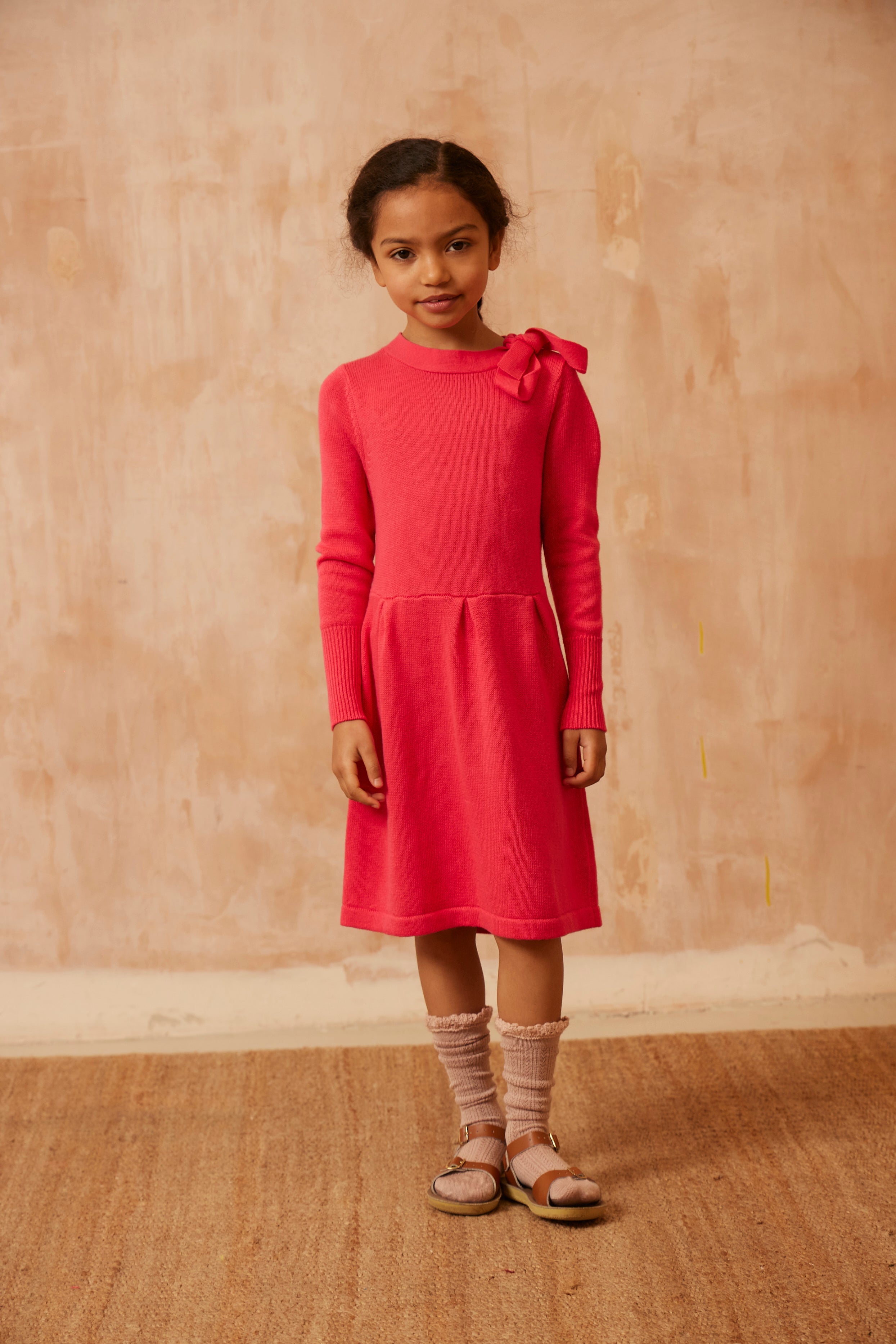 Bow Tie Dress | Raspberry