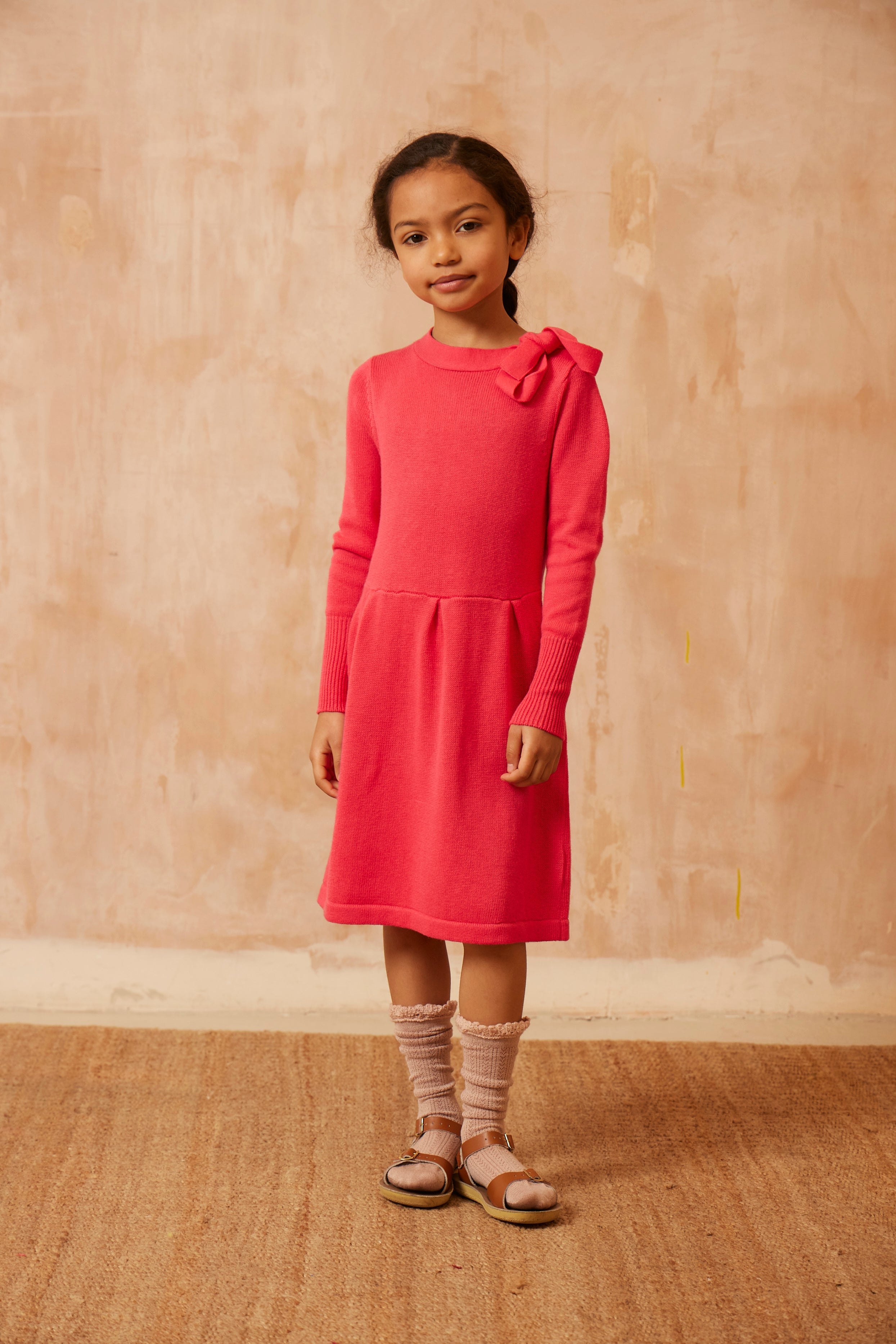Bow Tie Dress | Raspberry