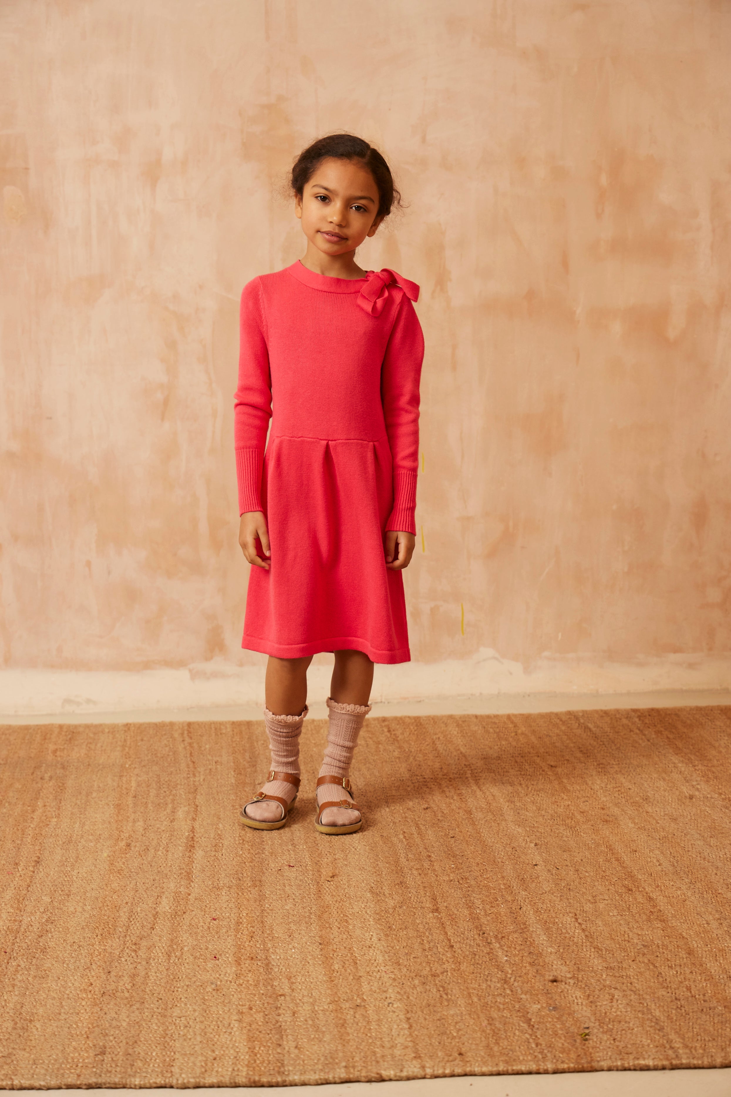 Bow Tie Dress | Raspberry