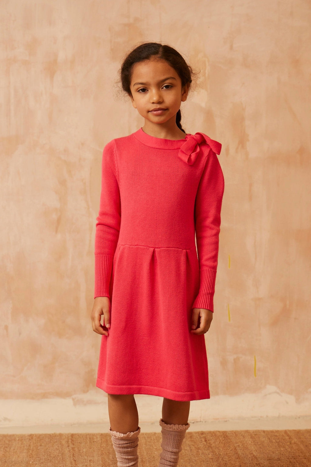 Bow Tie Dress | Raspberry