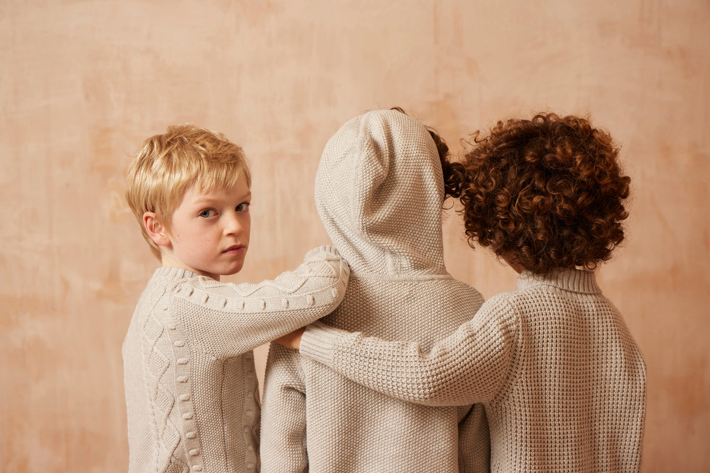 Moss Stitch Hoodie | Grey by MIKA & MILO, organic cotton, vetted by KIDDYKIND