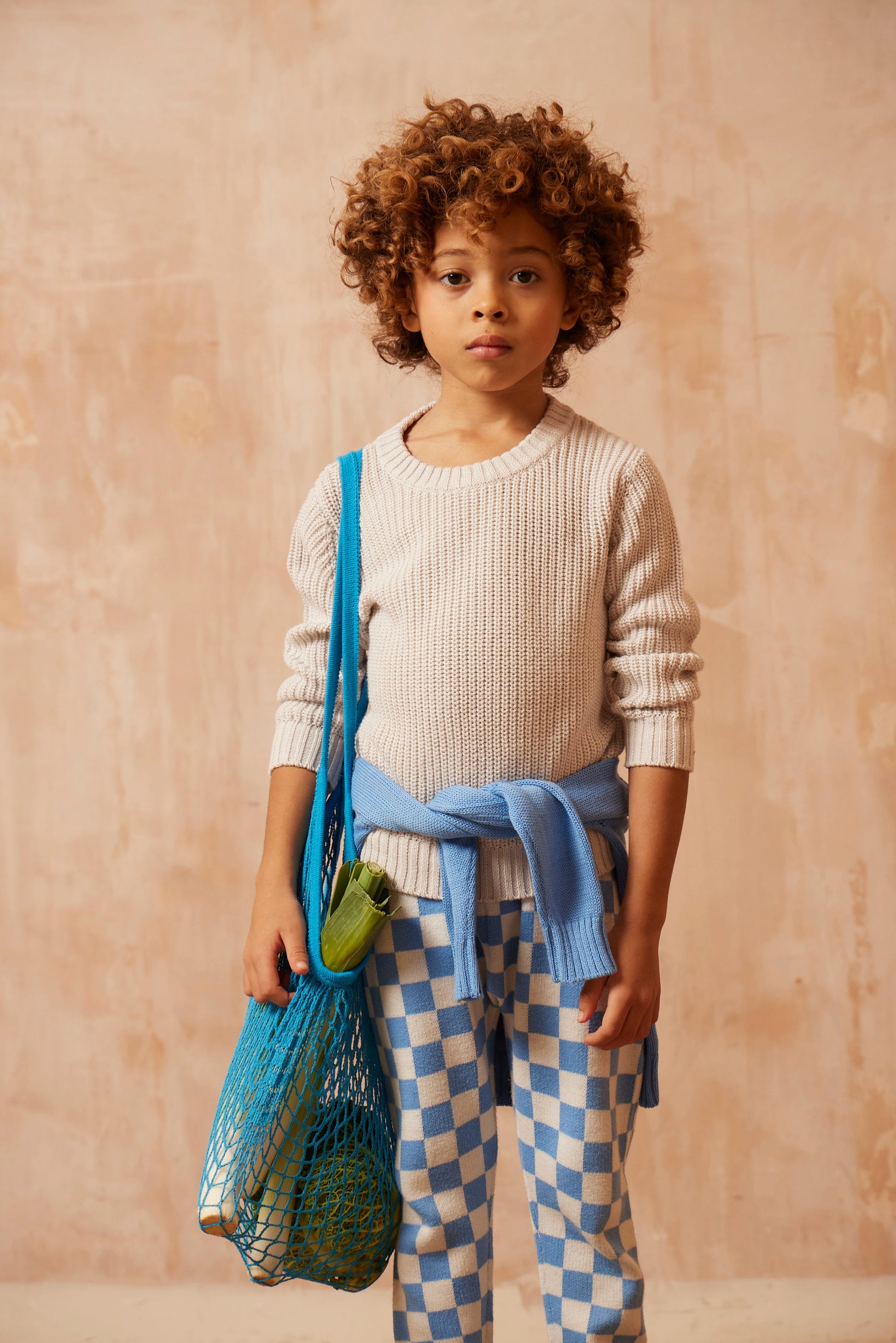 Boys Fisherman Jumper | Chalk by MIKA & MILO, organic cotton, vetted by KIDDYKIND