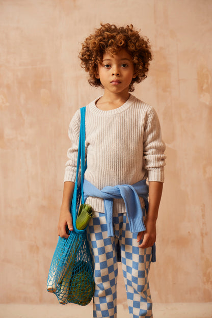Boys Fisherman Jumper | Chalk by MIKA & MILO, organic cotton, vetted by KIDDYKIND