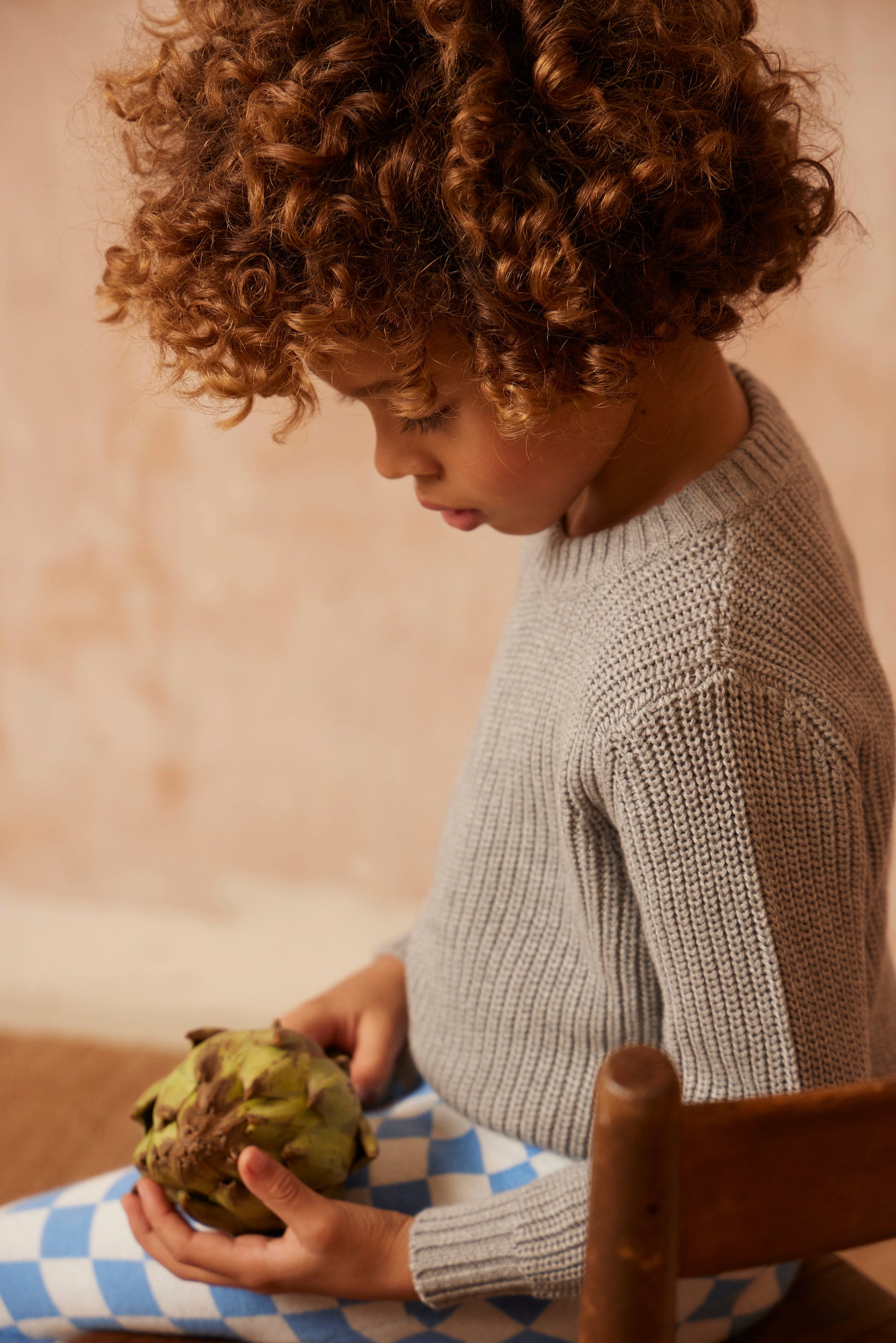 Boys Fisherman Jumper | Oxford Grey by MIKA & MILO, organic cotton, vetted by KIDDYKIND